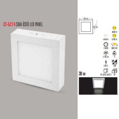 30W SIVA ÜSTÜ LED PANEL KARE