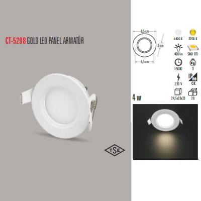 4W GOLD LED PANEL ARMATÜR