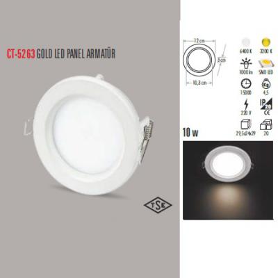 10W GOLD LED PANEL ARMATÜR