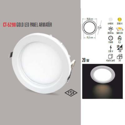 20W GOLD LED PANEL ARMATÜR