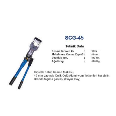 SCG-45 45 mm HİDROLİK KABLO KESME MAKASI