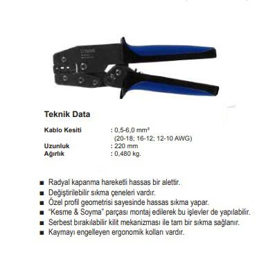 SFK-IZ0560 0,5-6,0 mm2 KONNEKTÖR SIKMA PENSESİ