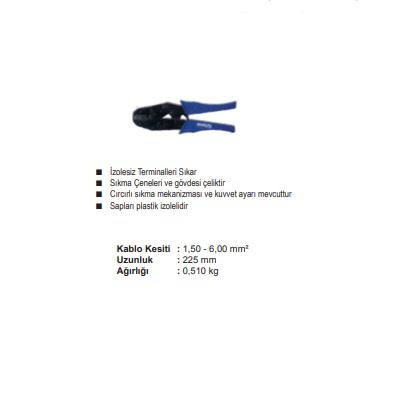 HD-F0560 0,50-6,00 mm2 TERMİNAL SIKMA PENSESİ