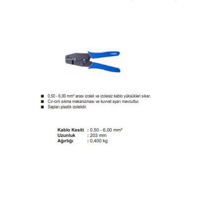 YAC-5 0,50-6,00 mm2 YÜKSÜK SIKMA PENSESİ