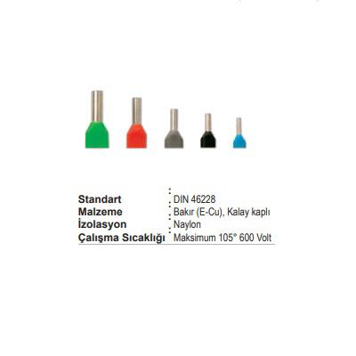 8mm 2x1,50 mm2 ÇİFT GİRİŞLİ YÜKSÜK