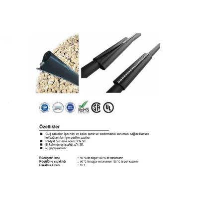 160/50 mm FERMUARLI MAKARON 3/1 - SİYAH