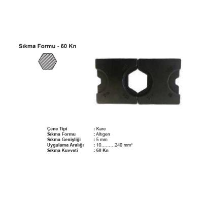 ŞAFAK KARE 60 kN ÇENE TAKIMI (DIN NORM) 50-70mm2