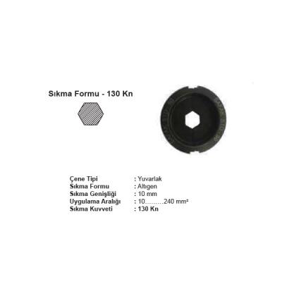 ŞAFAK YUVARLAK 130 kN ÇENE TAKIMI (EURO TİP) 70mm2