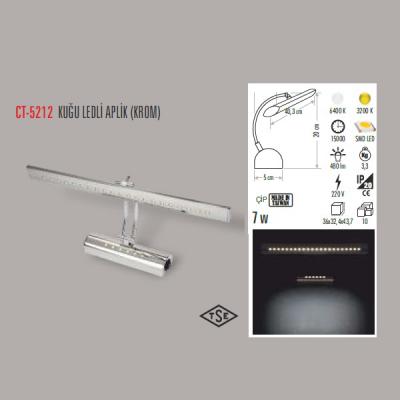 7W KUĞU LEDLİ APLİK (KROM)