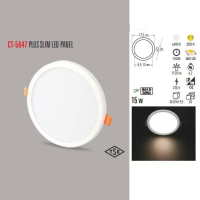 15W PLUS SLIM LED PANEL