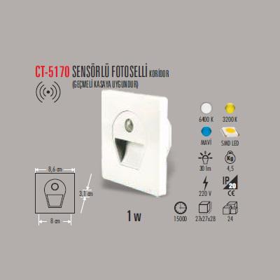 1W SENSÖRLÜ FOTOSELLİ KORİDOR (GEÇMELİ KASAYA UYGUNDUR)