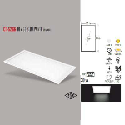 30W 30 x 60 SLIM PANEL SIVA ALTI