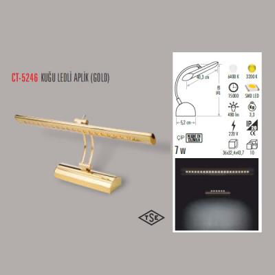 7W KUĞU LEDLİ APLİK (GOLD)