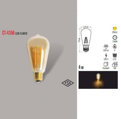 4W UZUN FILAMENT AMPUL