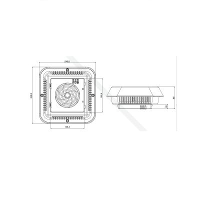 120x120x38 Aksiyel Fanlı Hızlı Bağlantılı 230V-50/60Hz Çatı Fanı