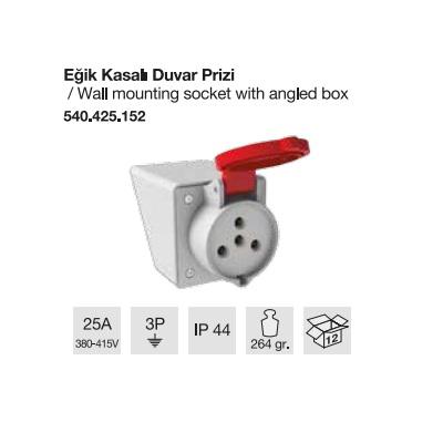 TRİFAZE DUVAR PRİZİ EĞİK KASALI