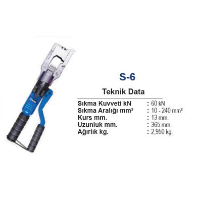 S-6 10-240 mm HİDROLİK PABUÇ SIKMA PENSESİ