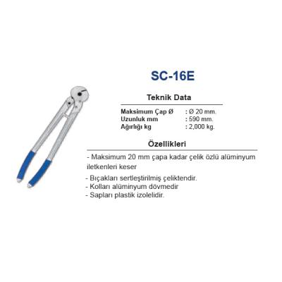 SC-16E ÇELİK ÖZLÜ ALÜMİNYUM İLETKEN KESME 20 mm