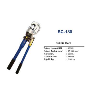 SC-130 16-300 mm2 HİDROLİK PABUÇ SIKMA PENSESİ