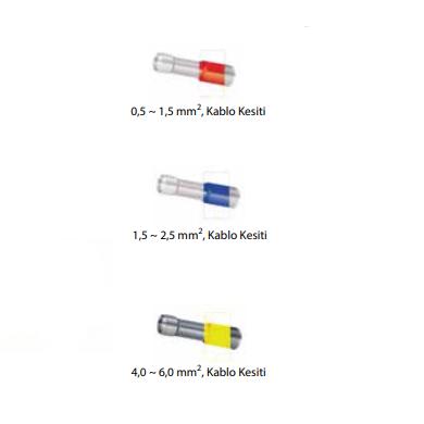 1,5-2,5 mm2 9,0 FULL İZOLELİ KURŞUN DİŞİ KABLO UCU