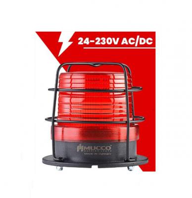 Q90 MAKSİ VOLT BUZZERLI KAFESLİ TEPE LAMBASI 24-90V/DC - 24-60V/AC