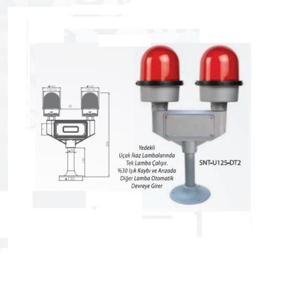 İKİ KOLLU METAL UÇAK İKAZ LAMBASI 85-260V AC/DC