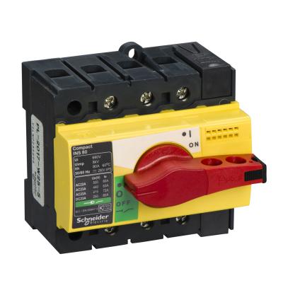 Compact,sarı-kırmızı,emniyet yük ayırıcısı, INS80 PTCCB
