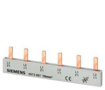 5SL6; 5SP4 ve 5SY İÇİN MÜŞTEREK BARA; 16 mm2; 214 mm; Cu BARA; KAPAKLI; KESİLEBİLİR; 2 FAZLI ve 1 YARDIMCI KONTAKLI